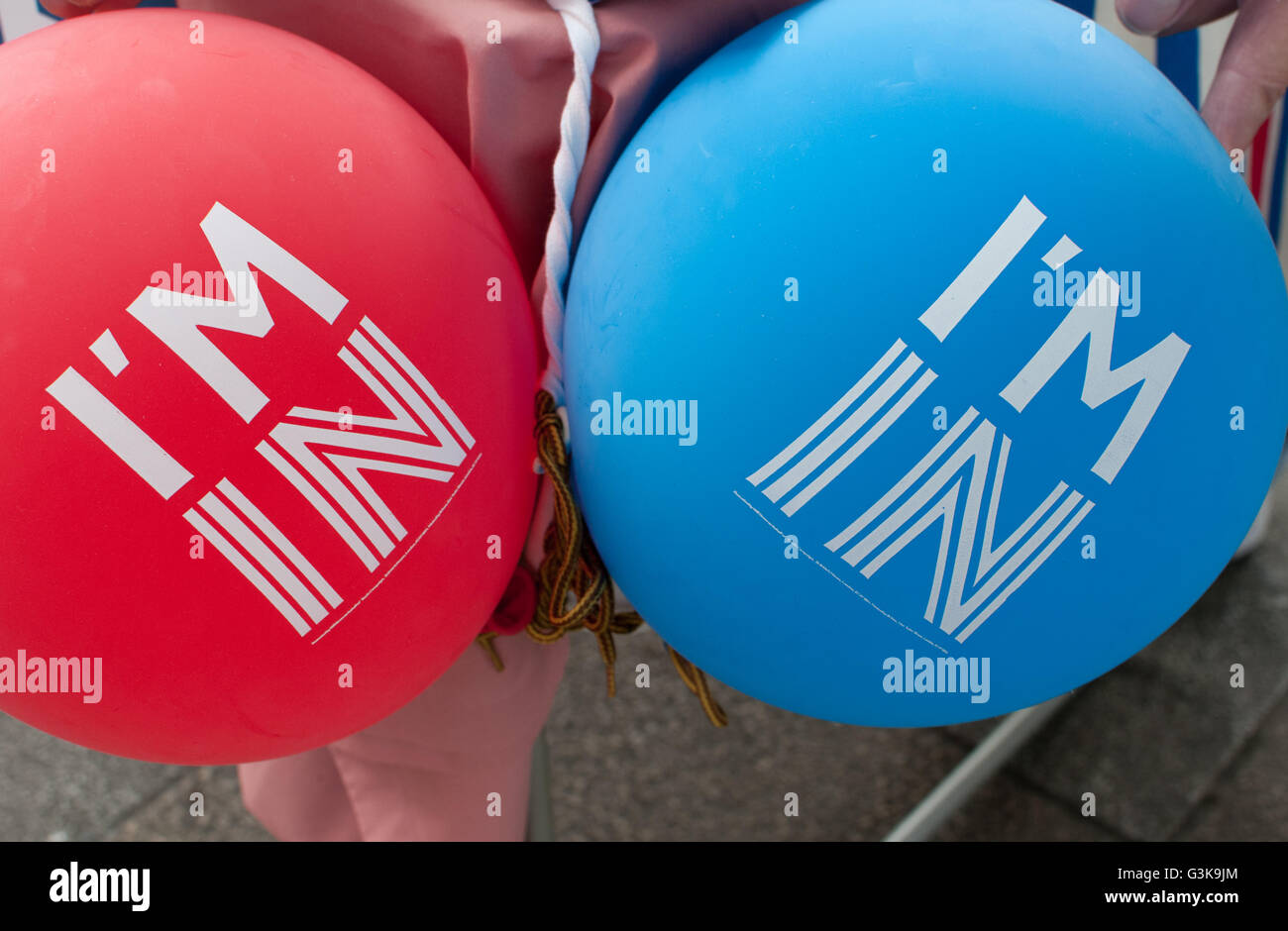 balloons with in printed on them Stock Photo Alamy