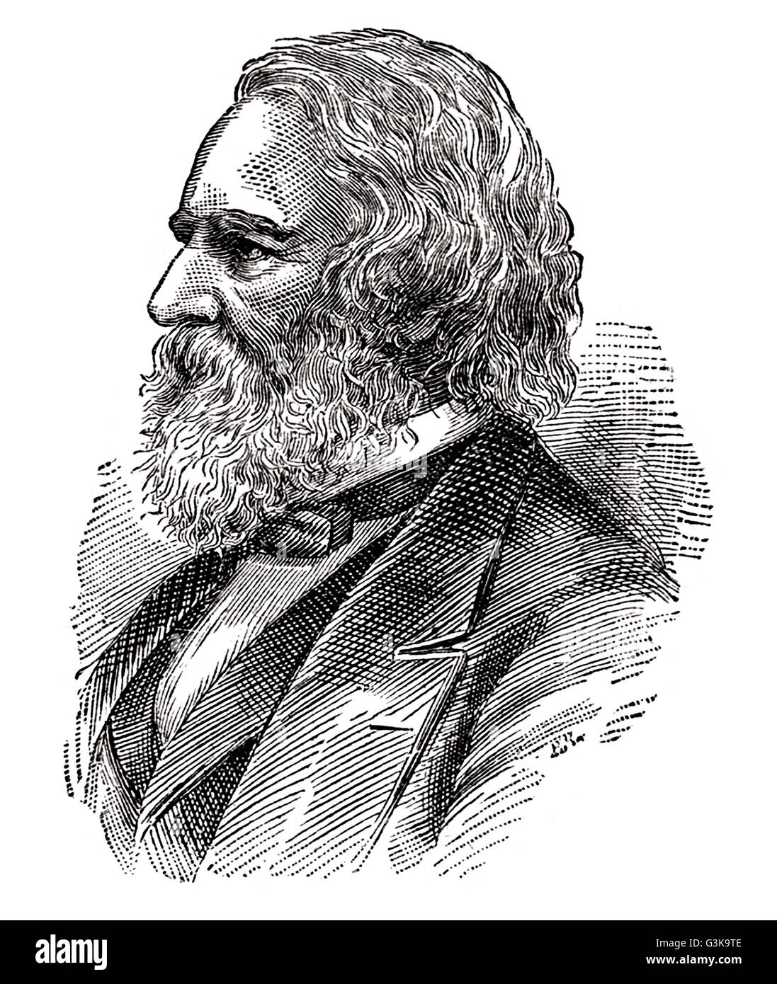 Henry Longfellow, 1807 - 1882 Stock Photo