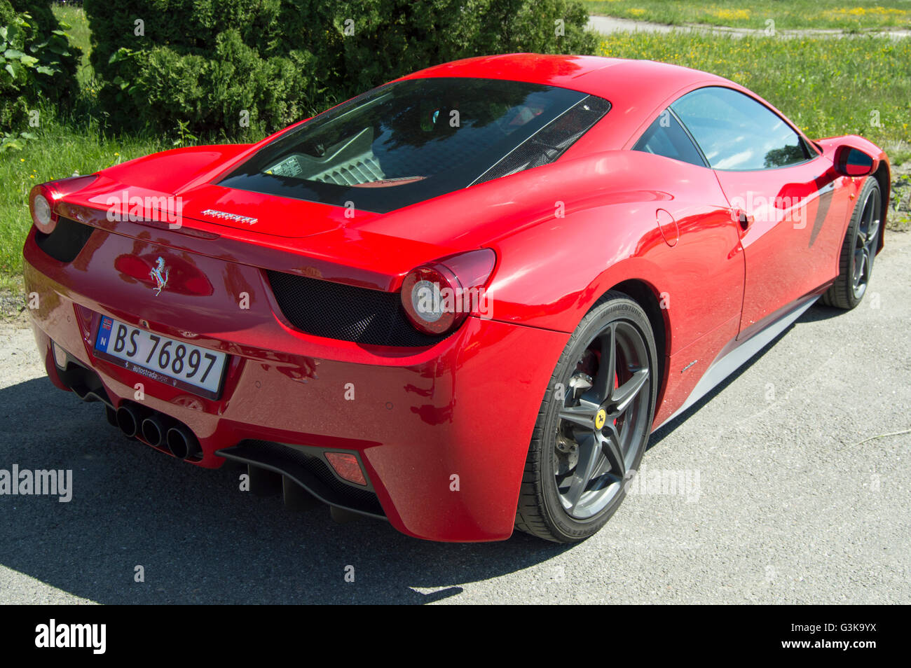 Ferrari 458 2012 in Larvik, Norway Stock Photo Alamy