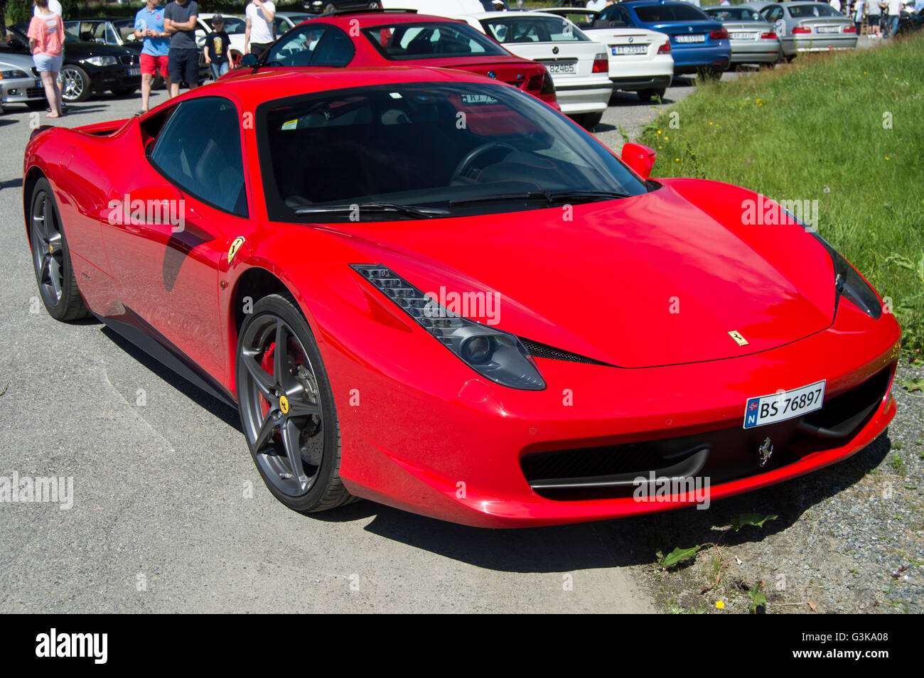 Ferrari 458 2012 in Larvik, Norway Stock Photo Alamy