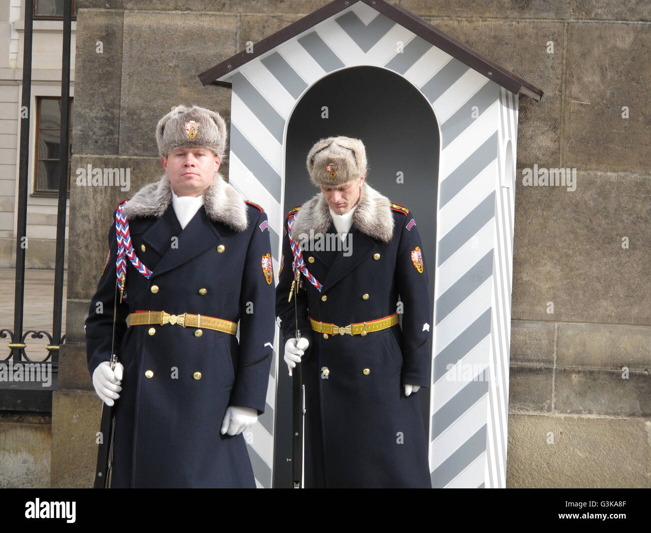 Prague Castle Guard, changing guard, guard, armed Stock Photo