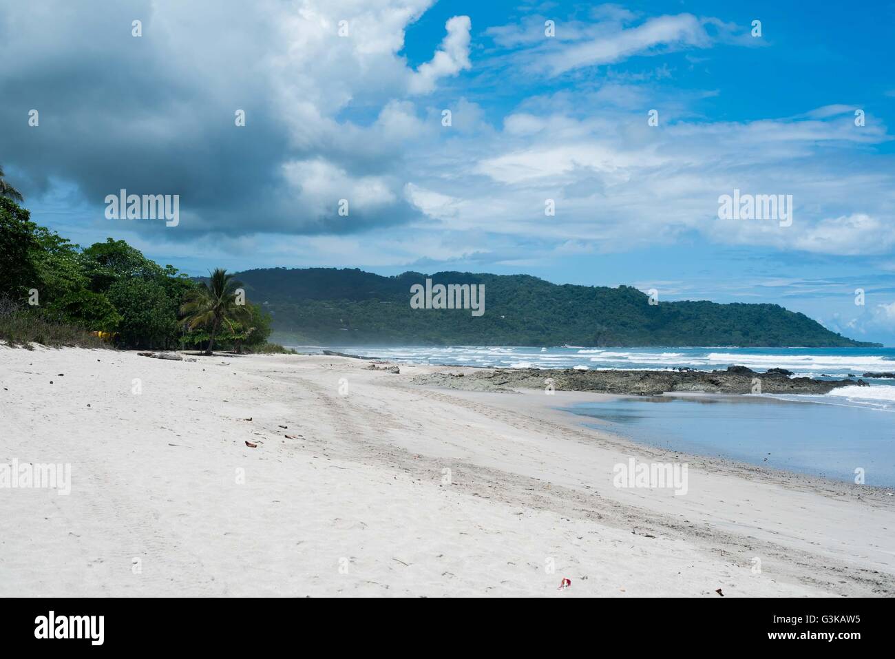 Empty beach in Santa Teresa, Costa Rica Stock Photo