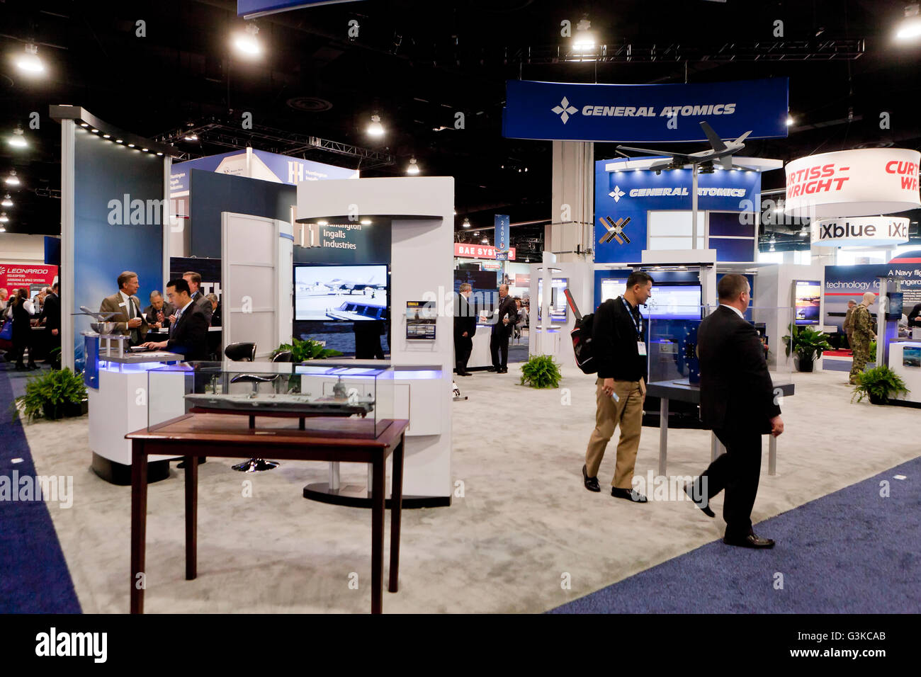 General Dynamics exhibit booth at US Navy League SeaAirSpace