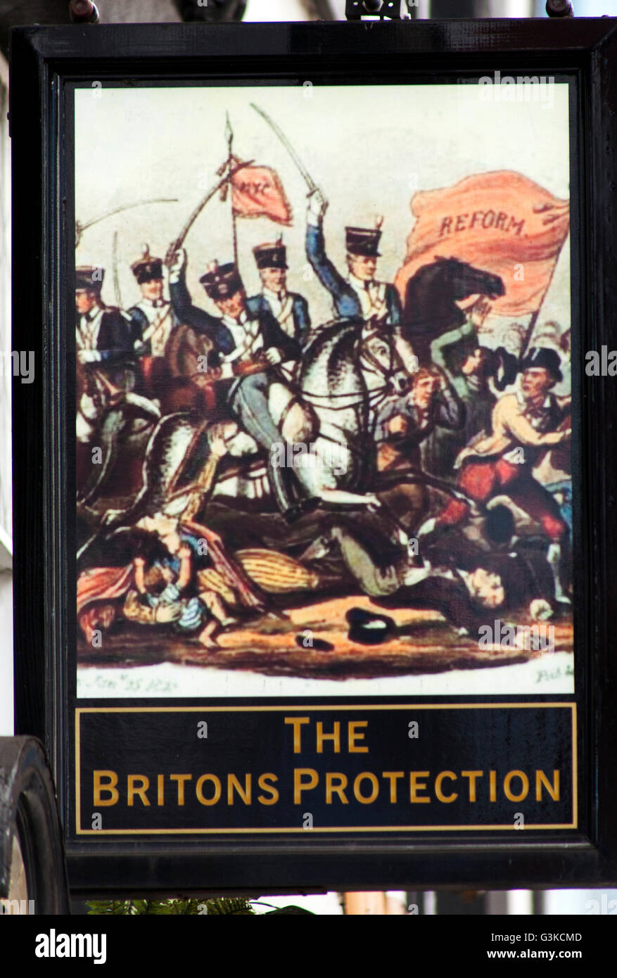 The Britons Protection Pub Sign Manchester Stock Photo