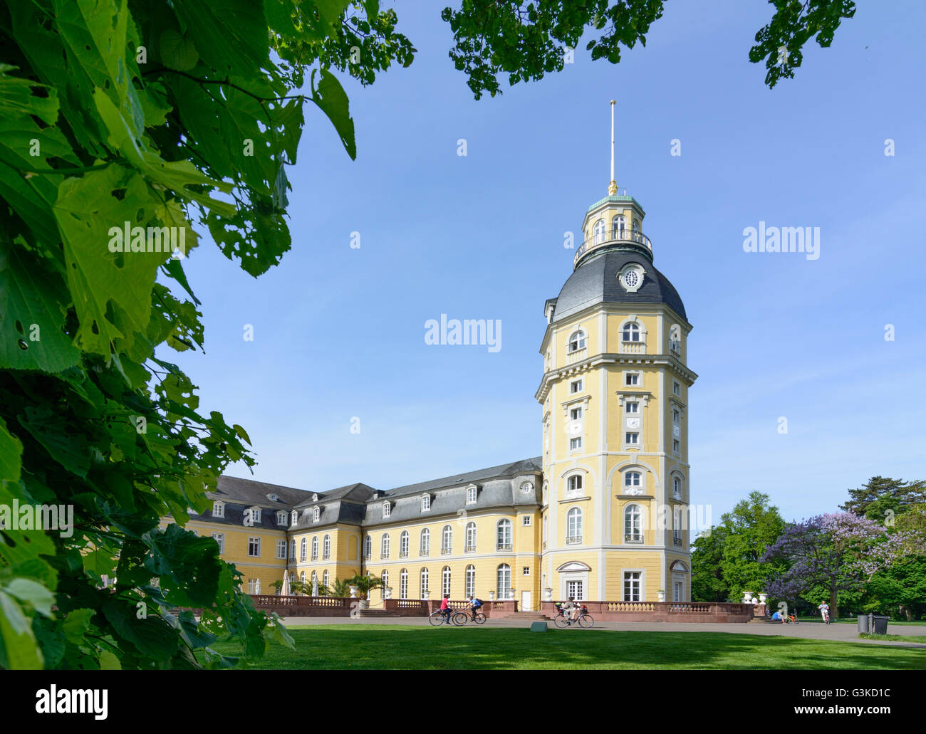 Karlsruhe palace, park, Germany, Baden-Württemberg, Kraichgau-Stromberg, Karlsruhe Stock Photo