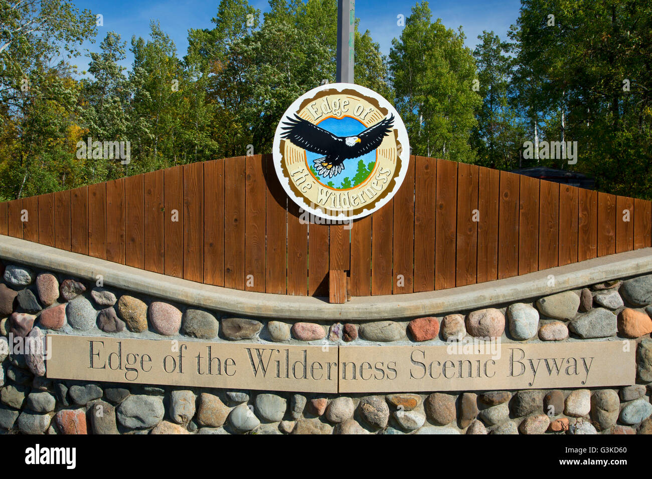 Byway sign, Edge of Wilderness Scenic Byway, Grand Rapids, Minnesota