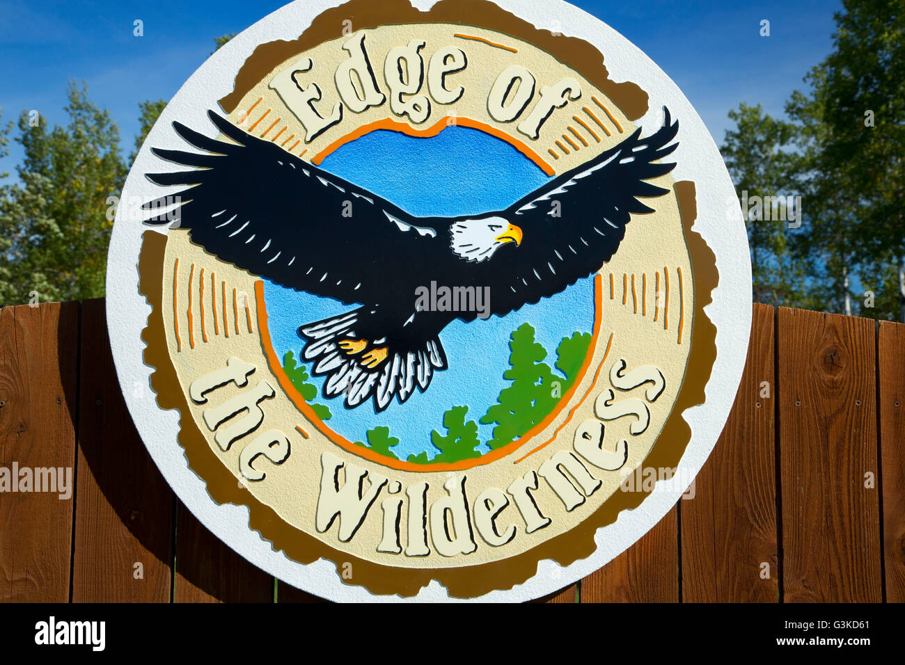 Byway sign, Edge of Wilderness Scenic Byway, Grand Rapids, Minnesota