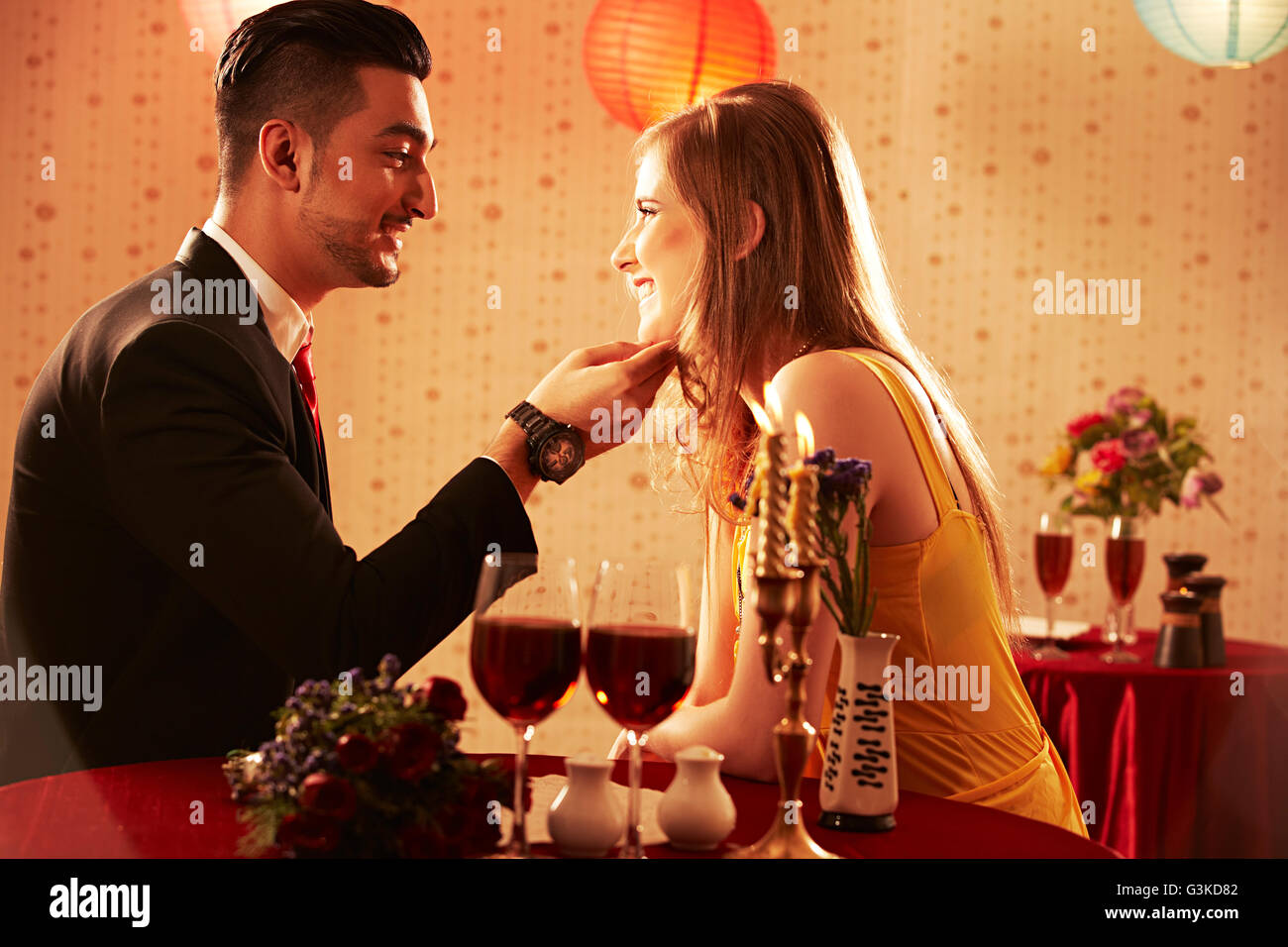 2 Foreigner Married Couples Hotel Dating Romance Stock Photo