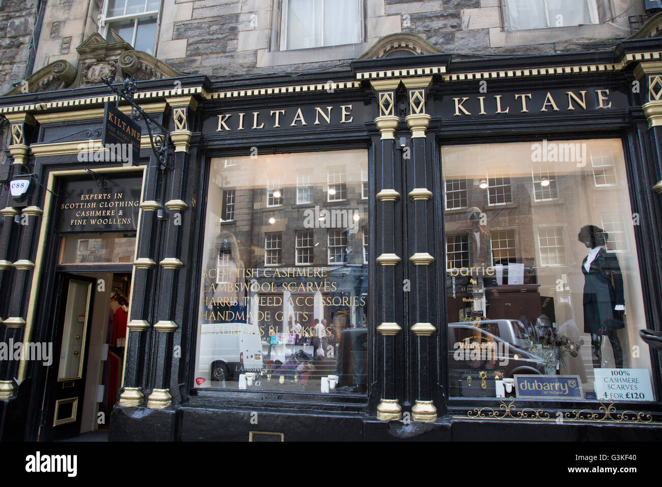 Kiltane Clothing Shop; Edinburgh; Scotland Stock Photo Alamy
