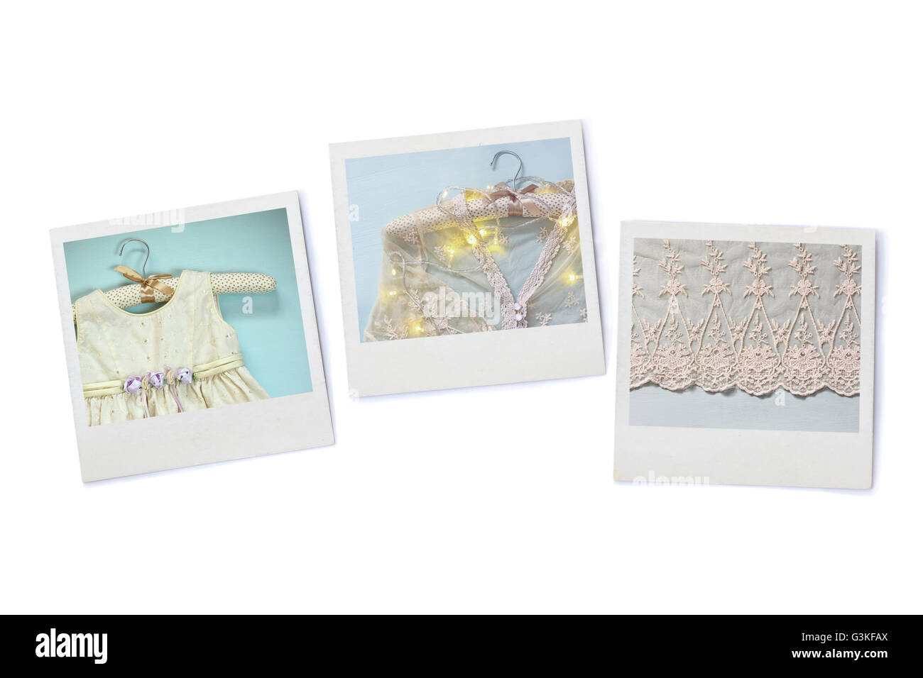 stack of Instant photos, isolated on white background Stock Photo - Alamy