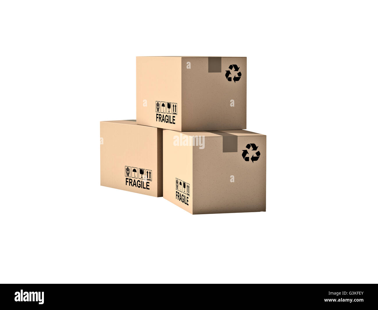 pallet and boxes isolated on white background Stock Photo - Alamy