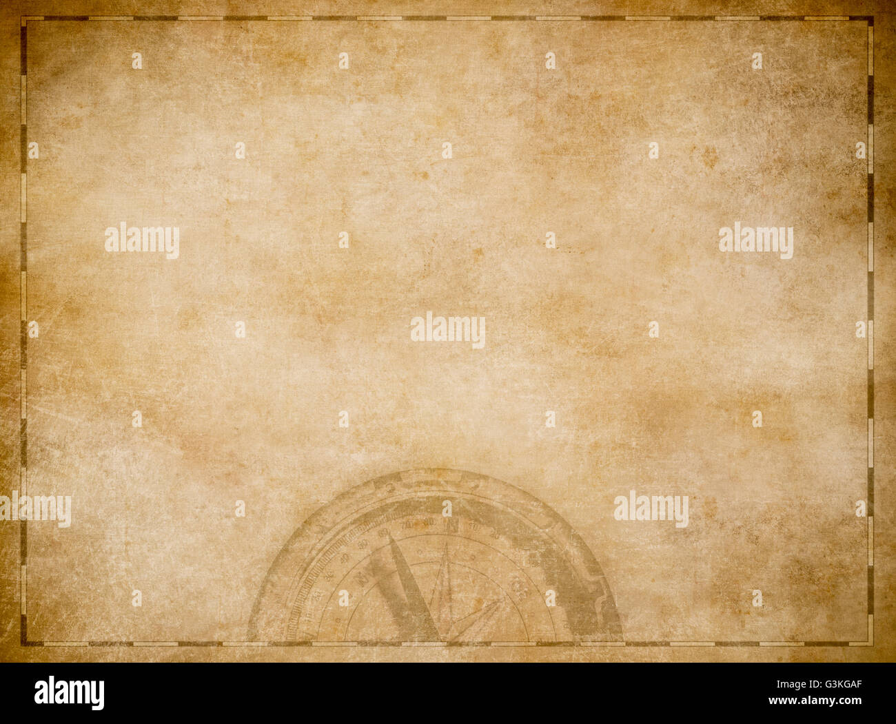 Old pirates treasure map with compass Stock Photo Alamy