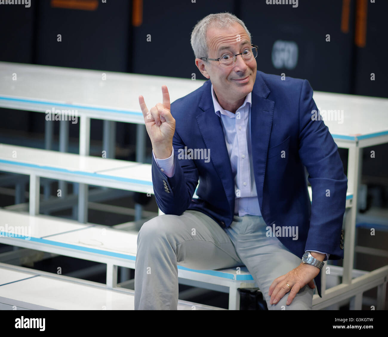 Sydney, Australia. 07th Apr, 2016. Writer/director Ben Elton poses for