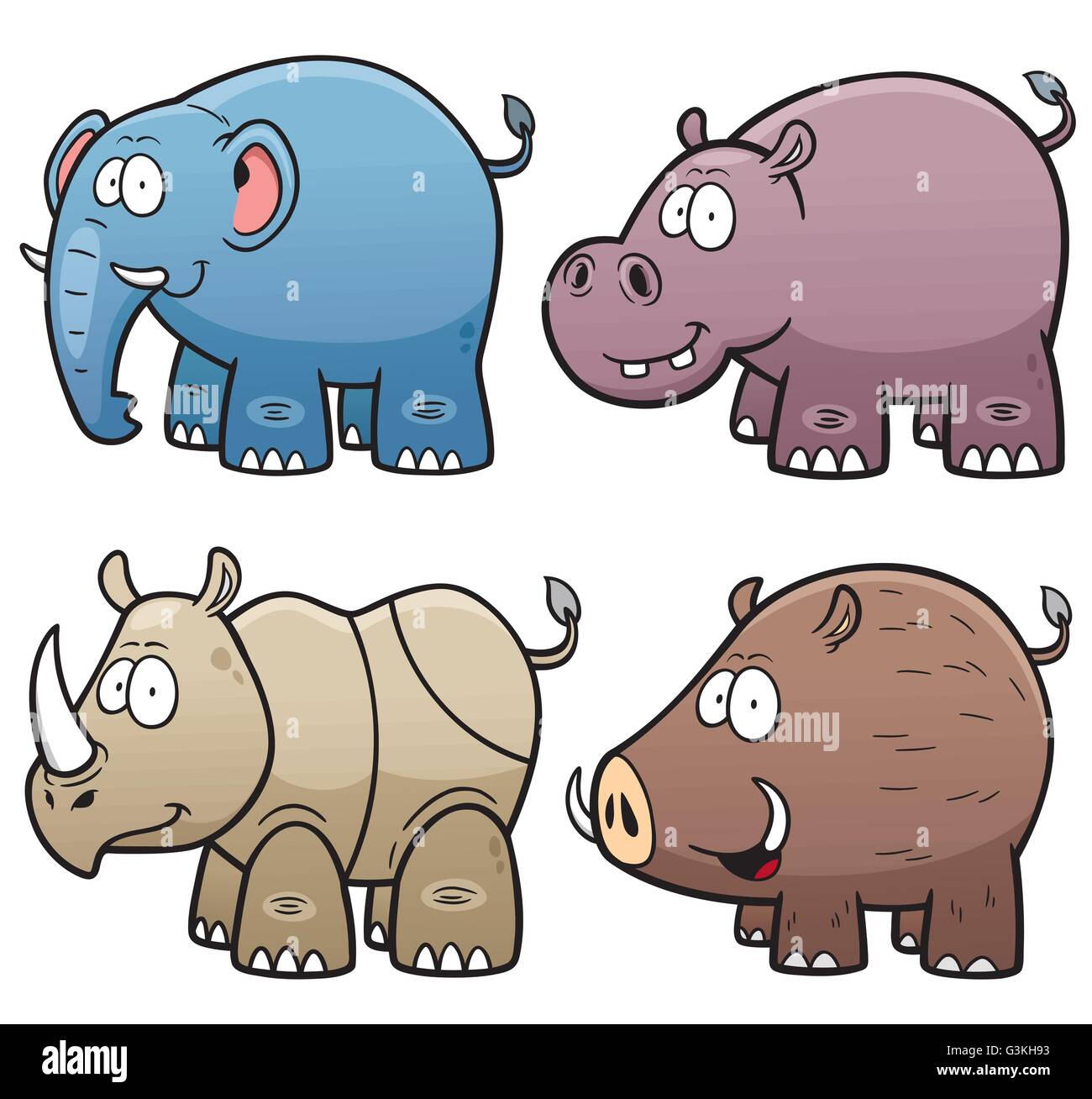 Vector Illustration of Animals set Stock Vector Image & Art - Alamy