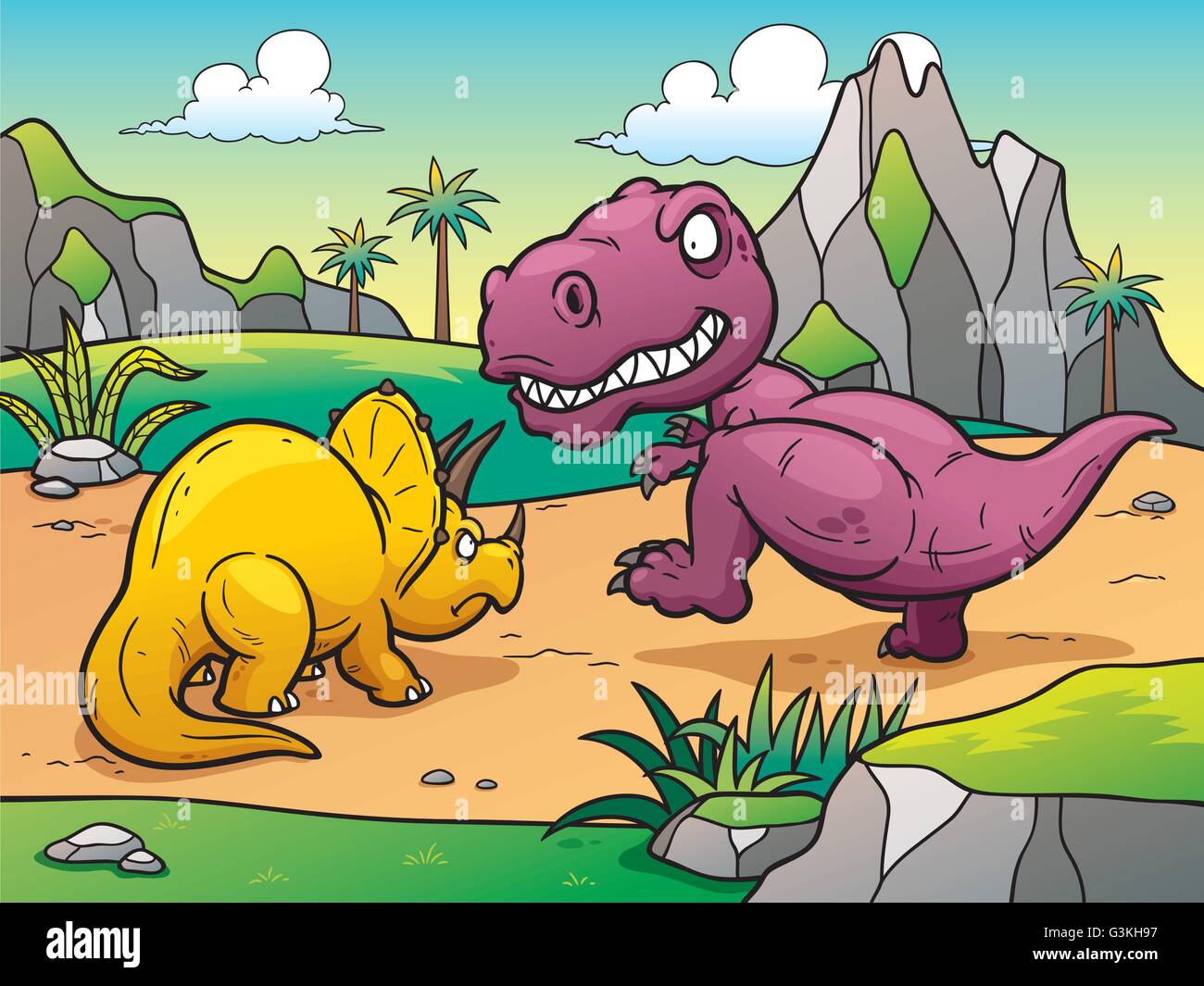 Dinosaurs Cartoons - Dinosaurs Battles