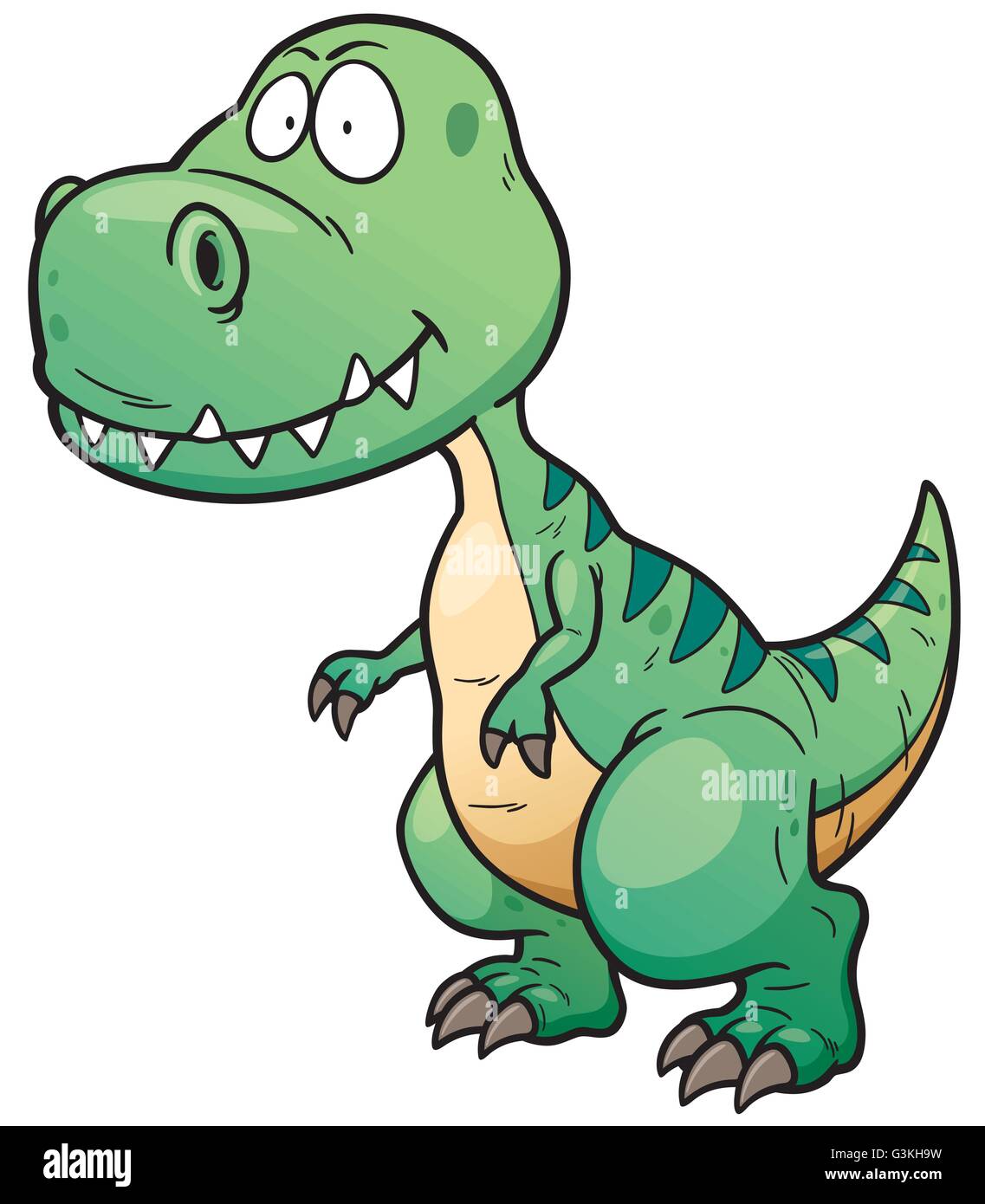 Royalty-Free (RF) Clip Art Illustration of a Cartoon Dinosaur