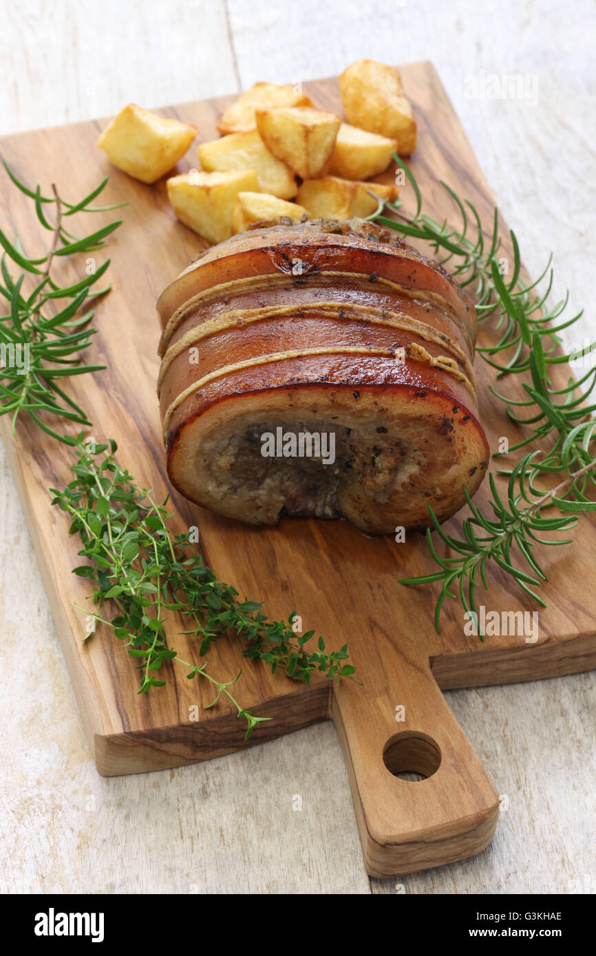 Homemade Porchetta, Italian Roast Pork Stock Photo - Alamy