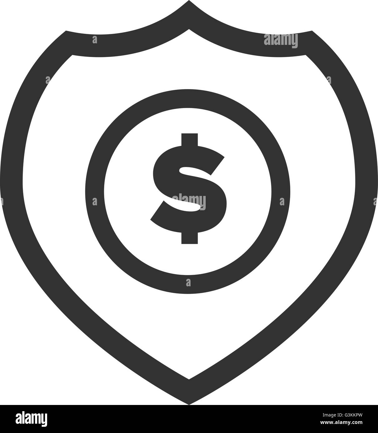shield with dollar icon Stock Vector Image & Art Alamy