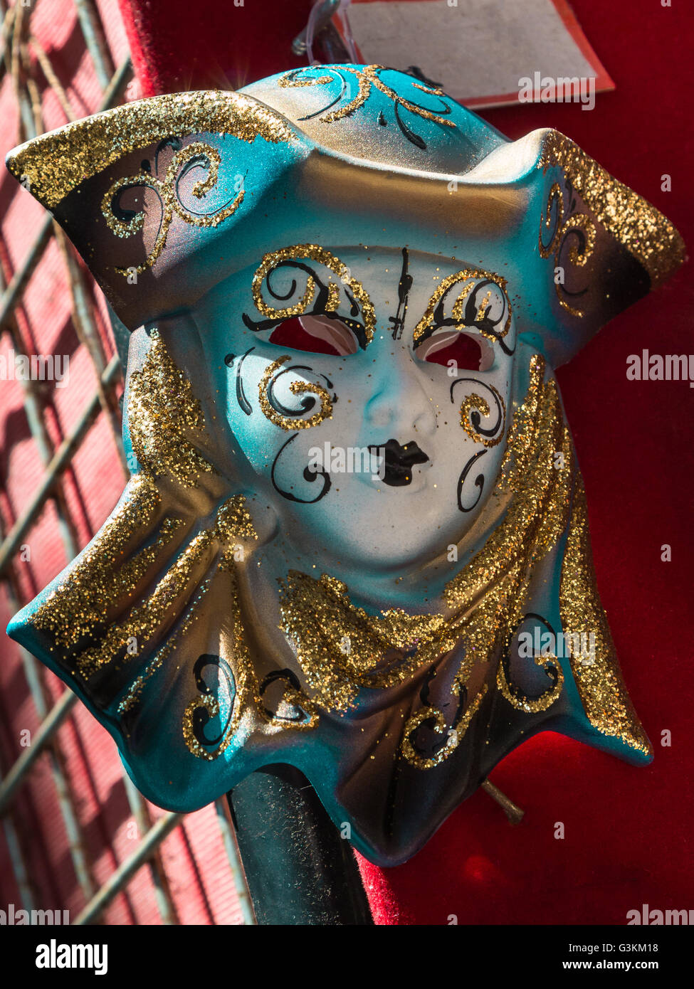 Handmade Carnival Mask in Gold and Blue Stock Photo Alamy