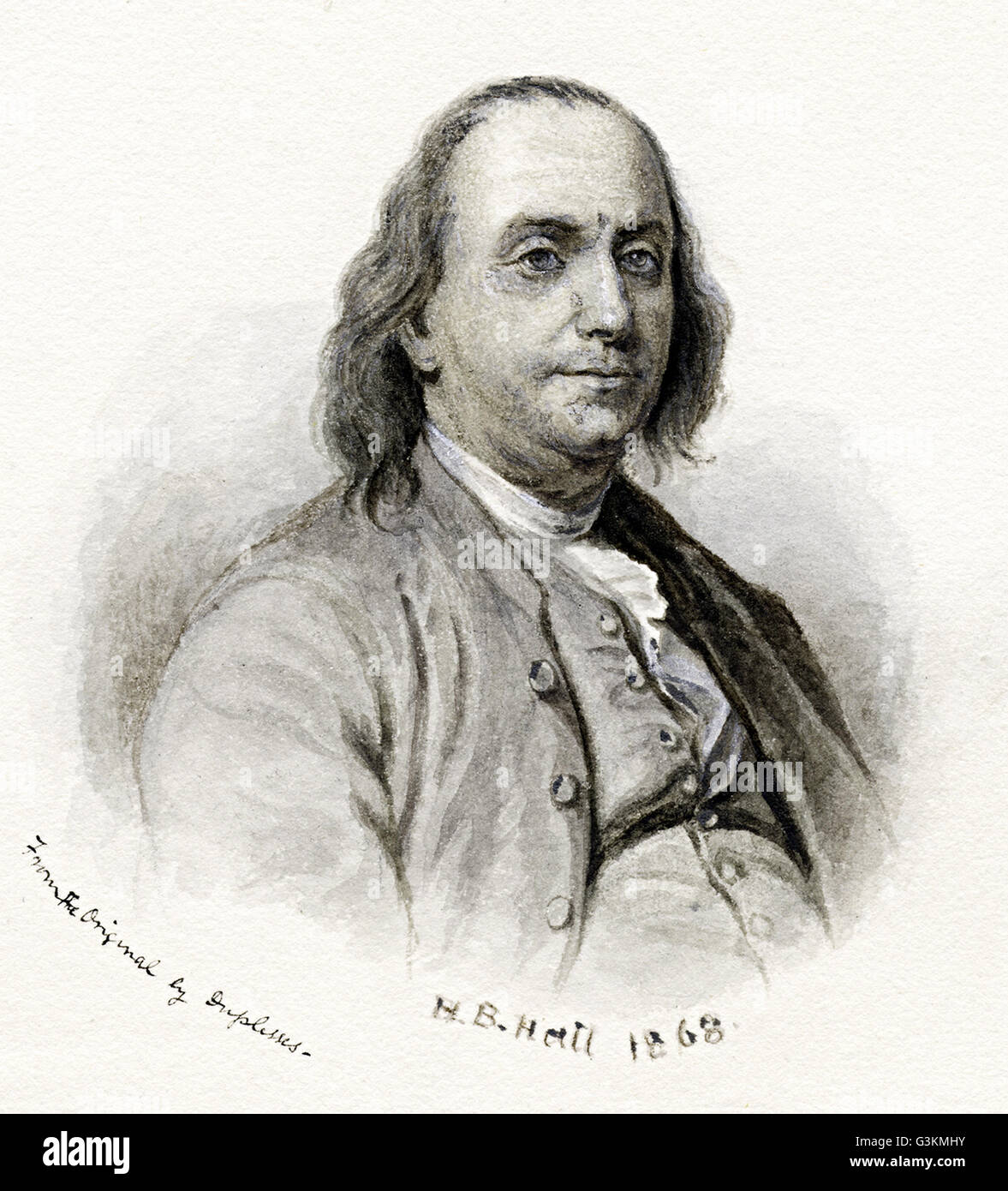 Benjamin Franklin, 1706 - 1790 Stock Photo