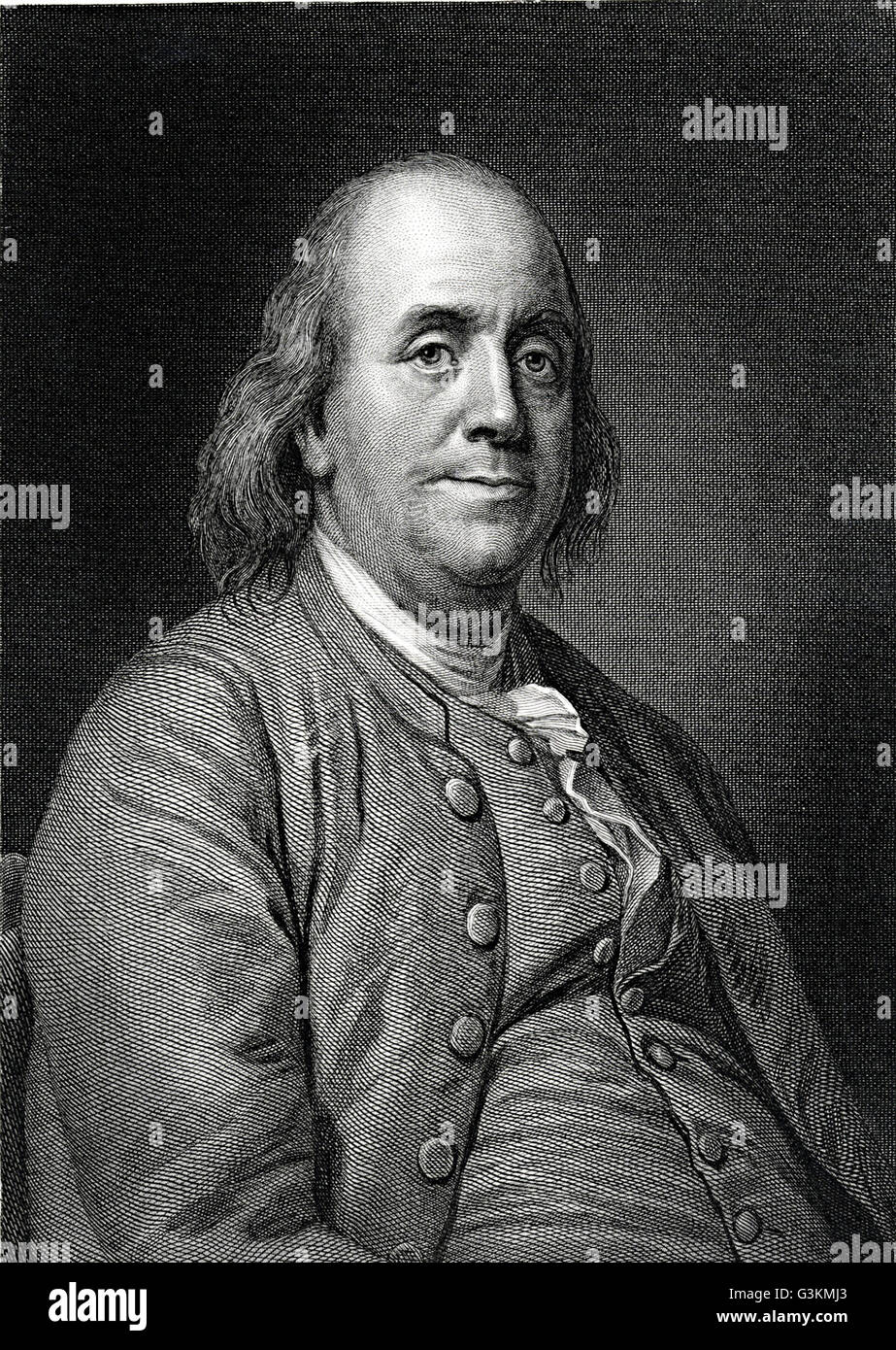 Benjamin Franklin, 1706 - 1790 Stock Photo