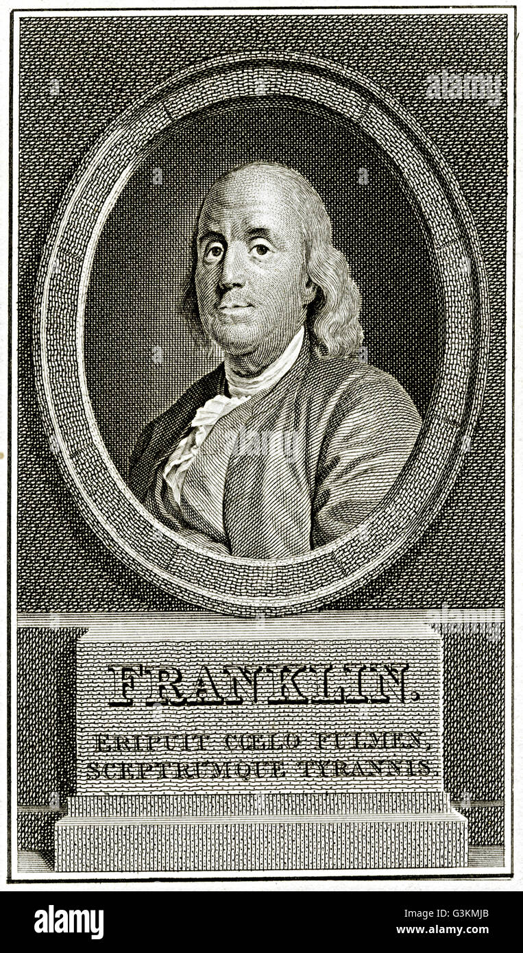 Benjamin Franklin, 1706 - 1790 Stock Photo