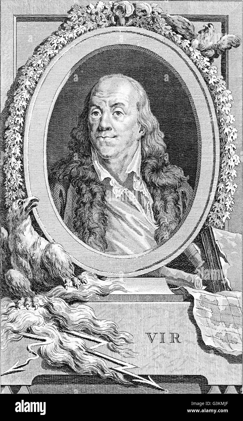 Benjamin Franklin, 1706 - 1790 Stock Photo