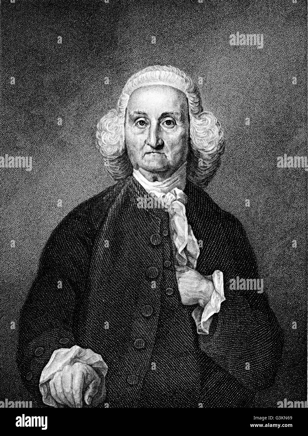 Jonathan Trumbull, 1710 - 1785 Stock Photo