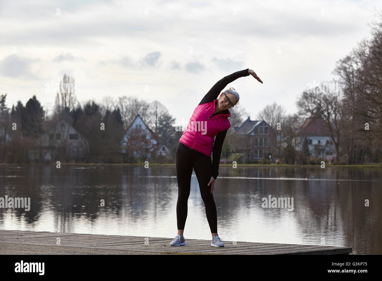 Woman bending over front hi-res stock photography and images - Alamy