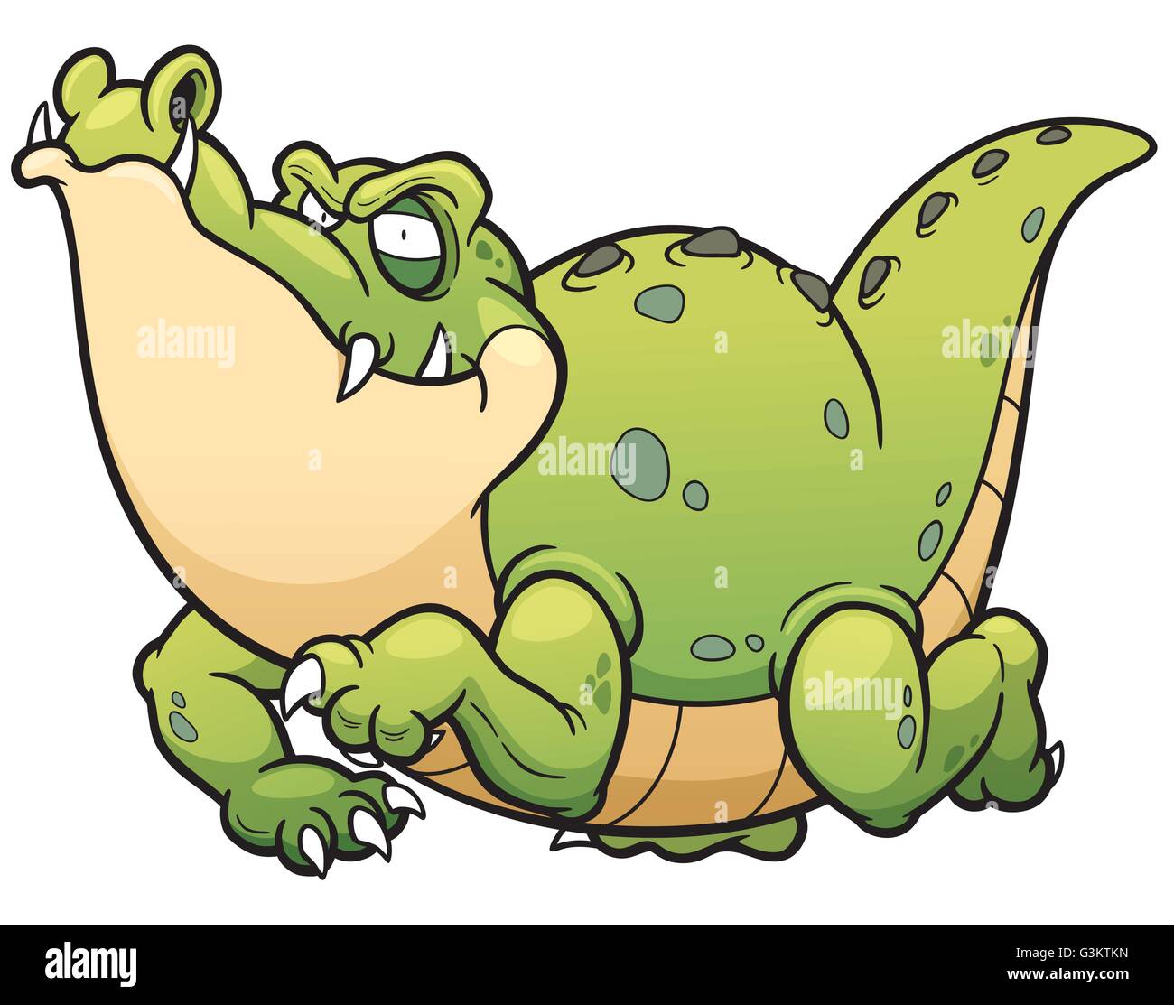 Vector illustration of Cartoon crocodile Stock Vector