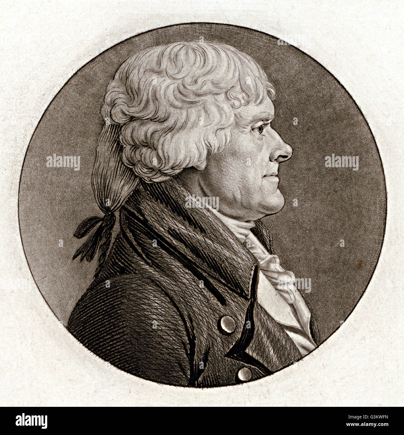 Thomas Jefferson, 1743 - 1826 Stock Photo
