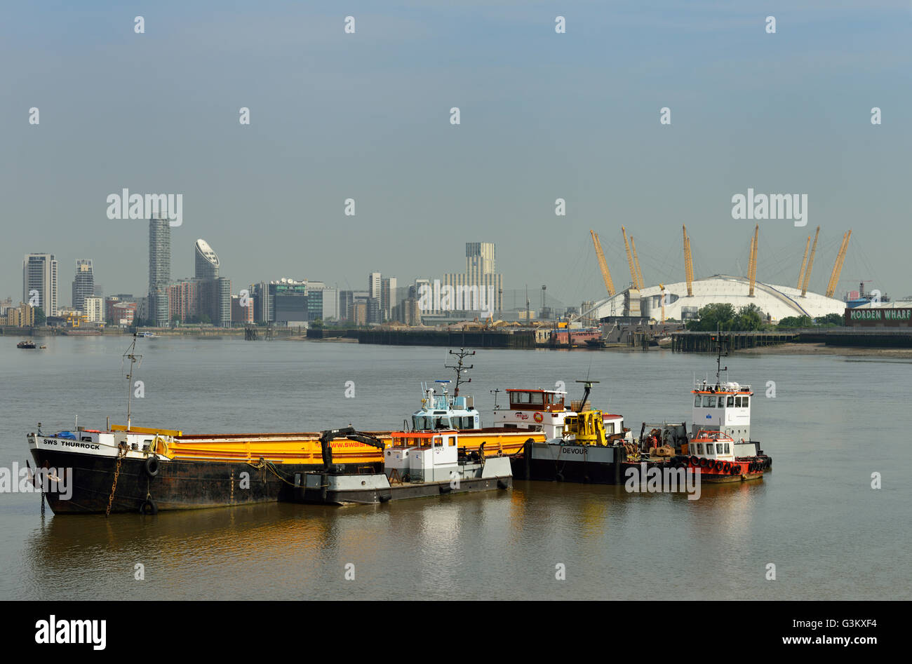 Working River Thames, Greenwich, East London, United Kingdom Stock Photo