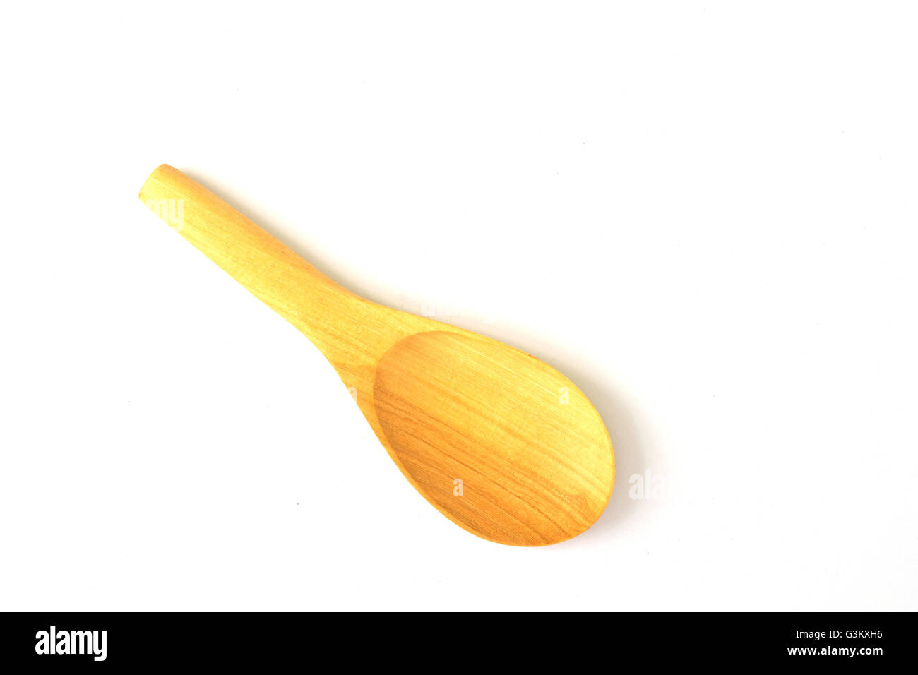 close up of wooden spoon on white background with clipping path Stock ...