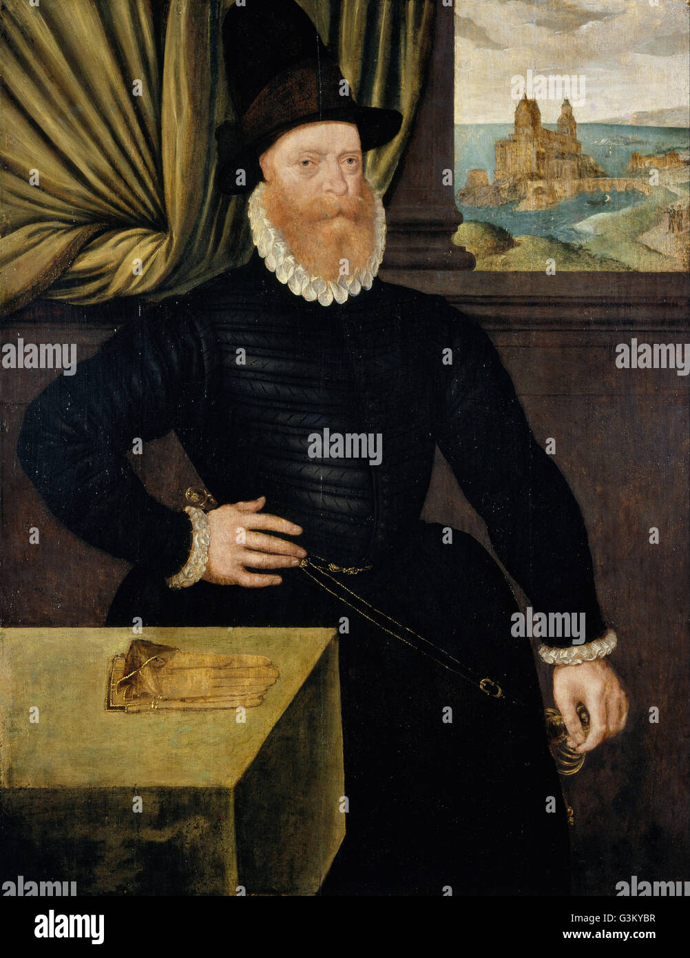 Attributed to Arnold Bronckorst - James Douglas, 4th Earl of Morton, about 1516 - 1581 Stock Photo