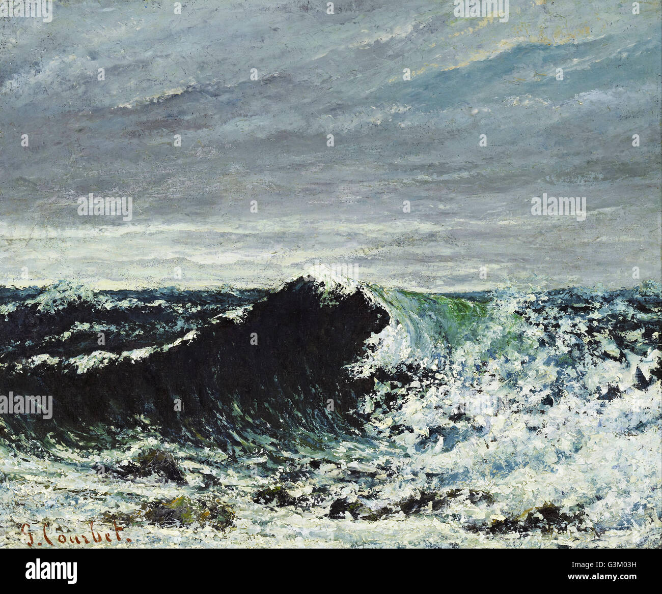 Gustave Courbet - The Wave Stock Photo