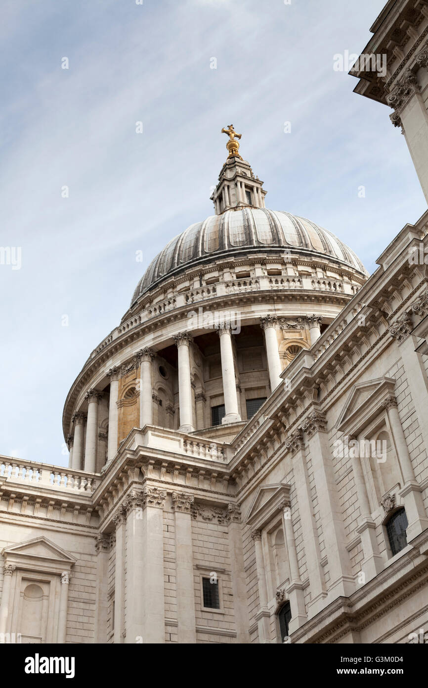 Looking up at the dome of Saint Paul's Cathedral, London, England, United Kingdom, Europe Stock Photo