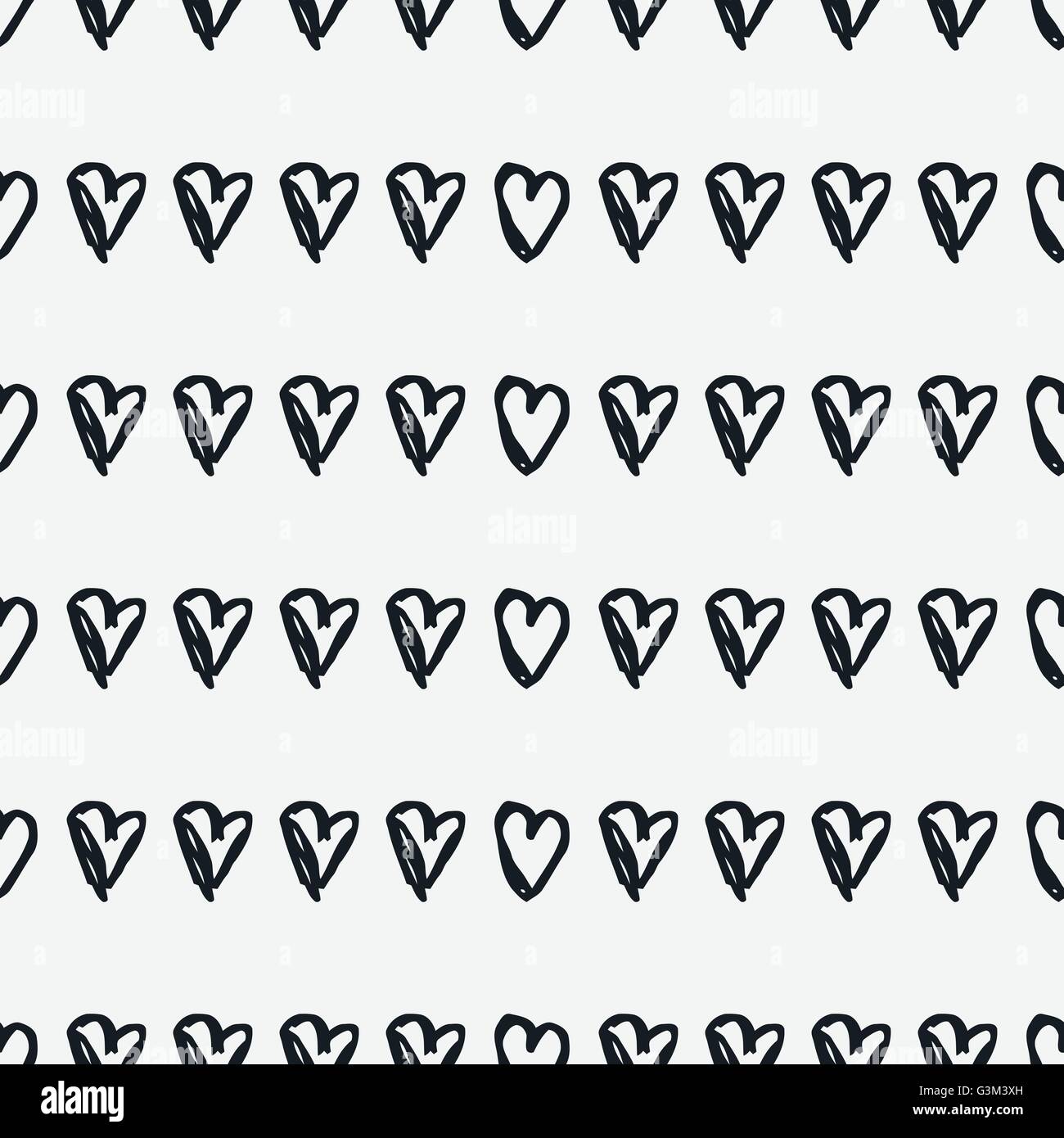Doodle seamless pattern with hearts Stock Vector Image & Art - Alamy