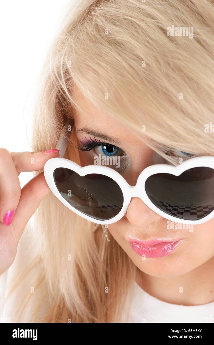 young fashion woman portrait isolated Stock Photo - Alamy