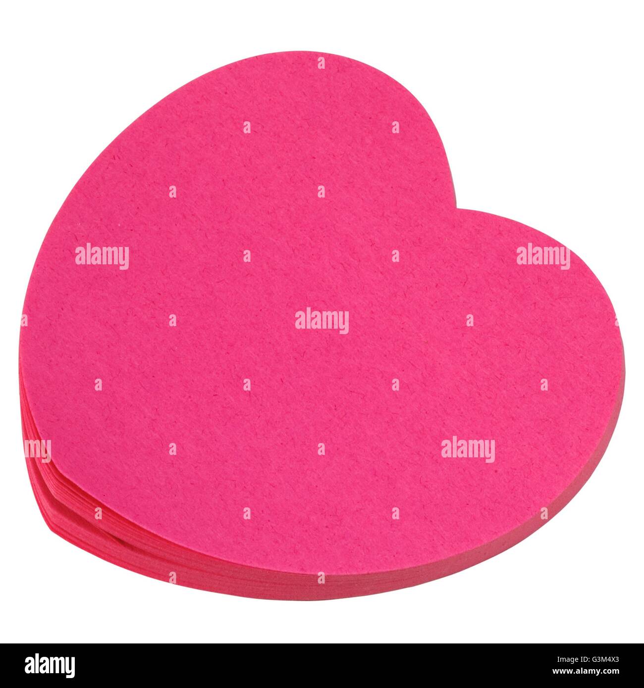 Pink heart sticker. Isolated over white background Stock Photo - Alamy