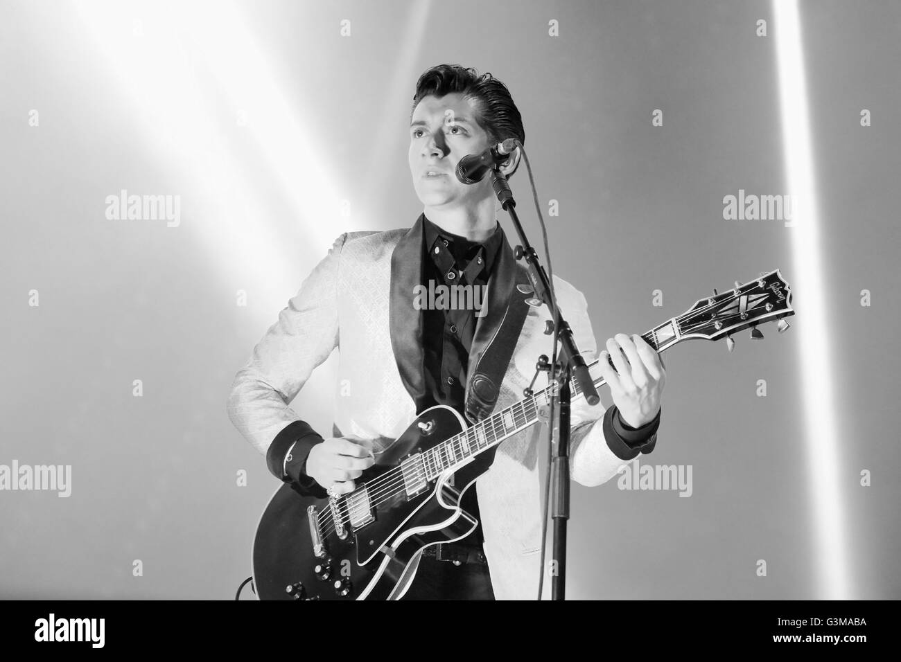 Alex Turner of English rock band Arctic Monkeys performs at Zurich