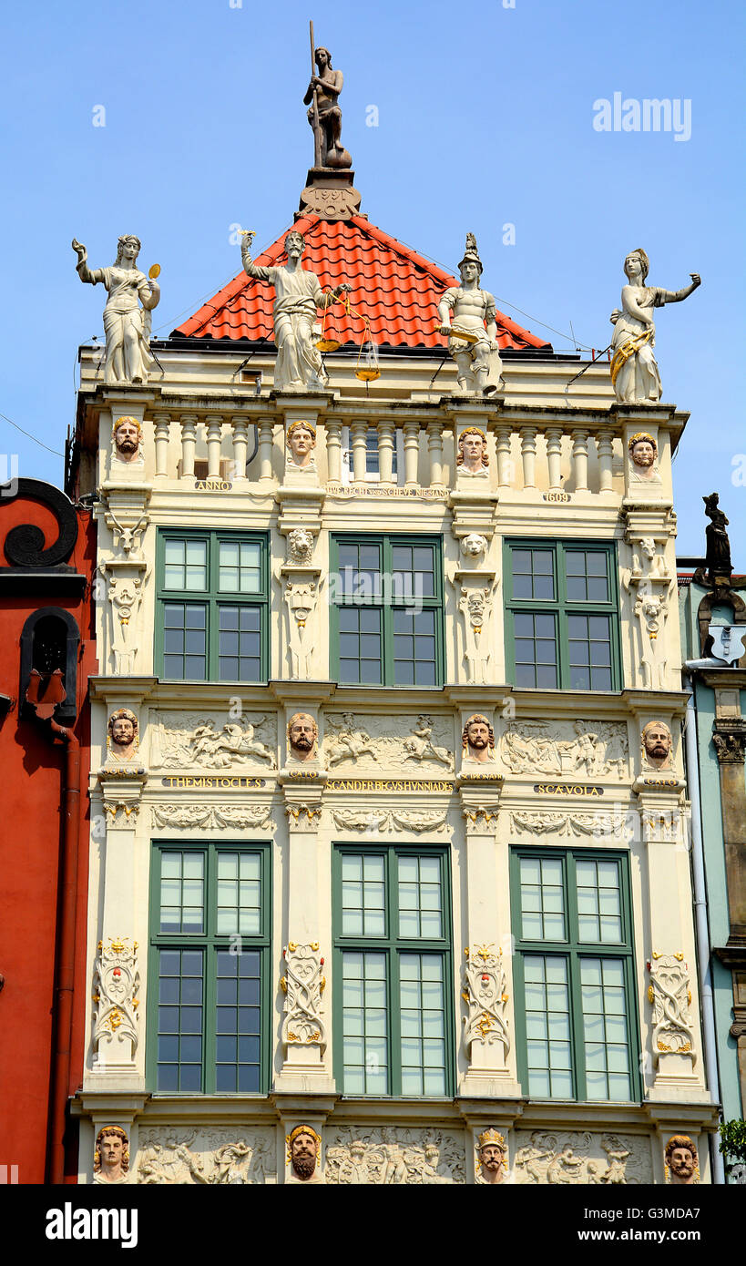 The Golden House in Dluli Targ in Gdansk Poland Stock Photo