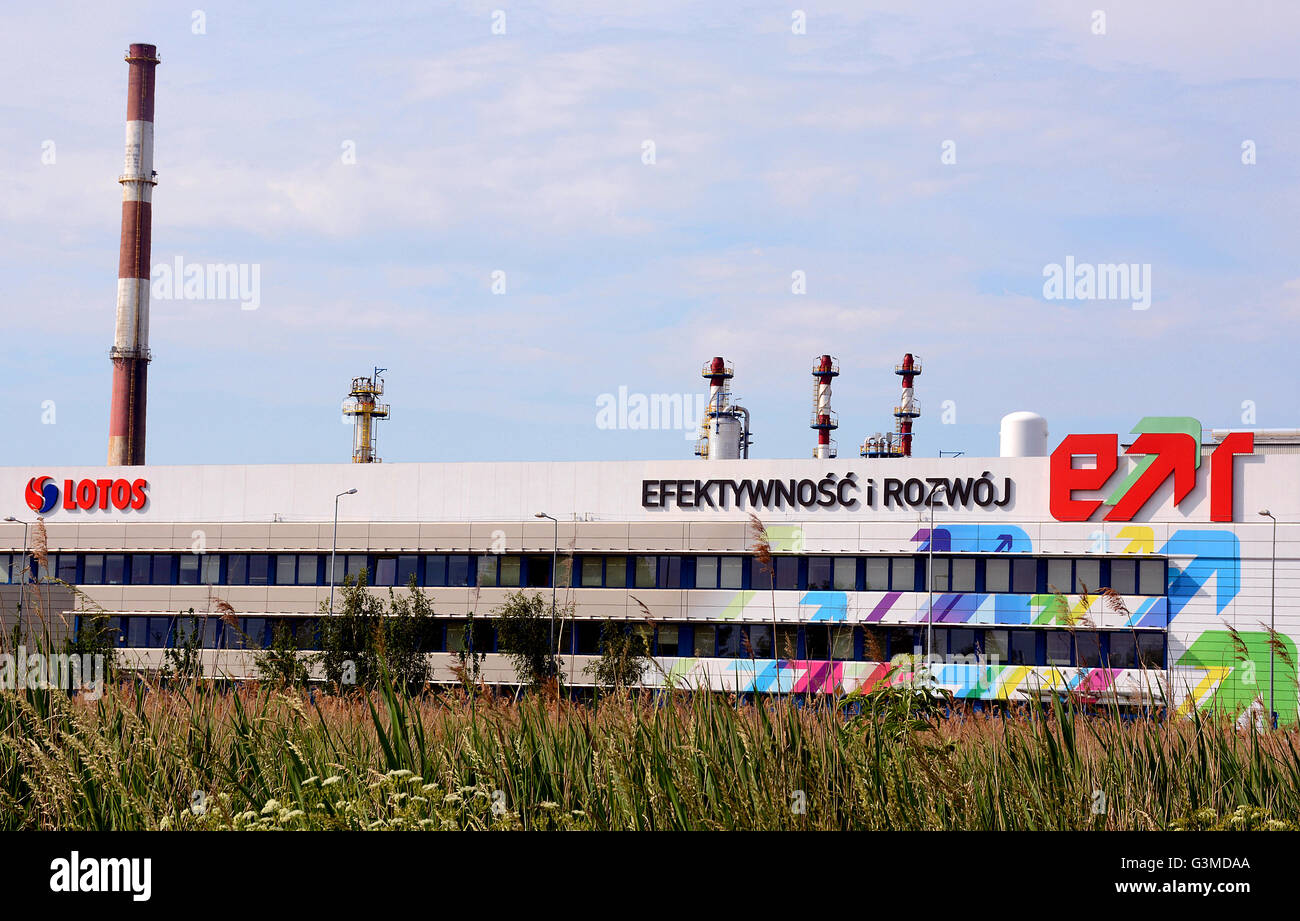 Lotos rafinery Gdansk Pomerania Poland Stock Photo
