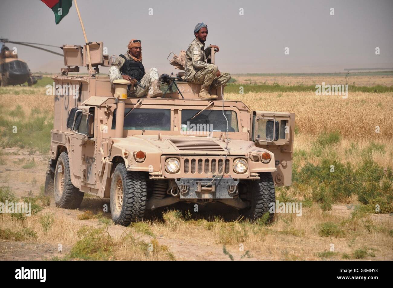 Sheberghan, Afghanistan. 12th June, 2016. Afghan security force members ...