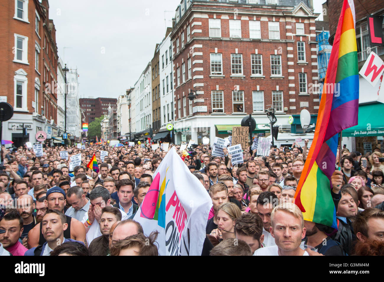 Old Compton Street, looking east Stock Photo - Alamy