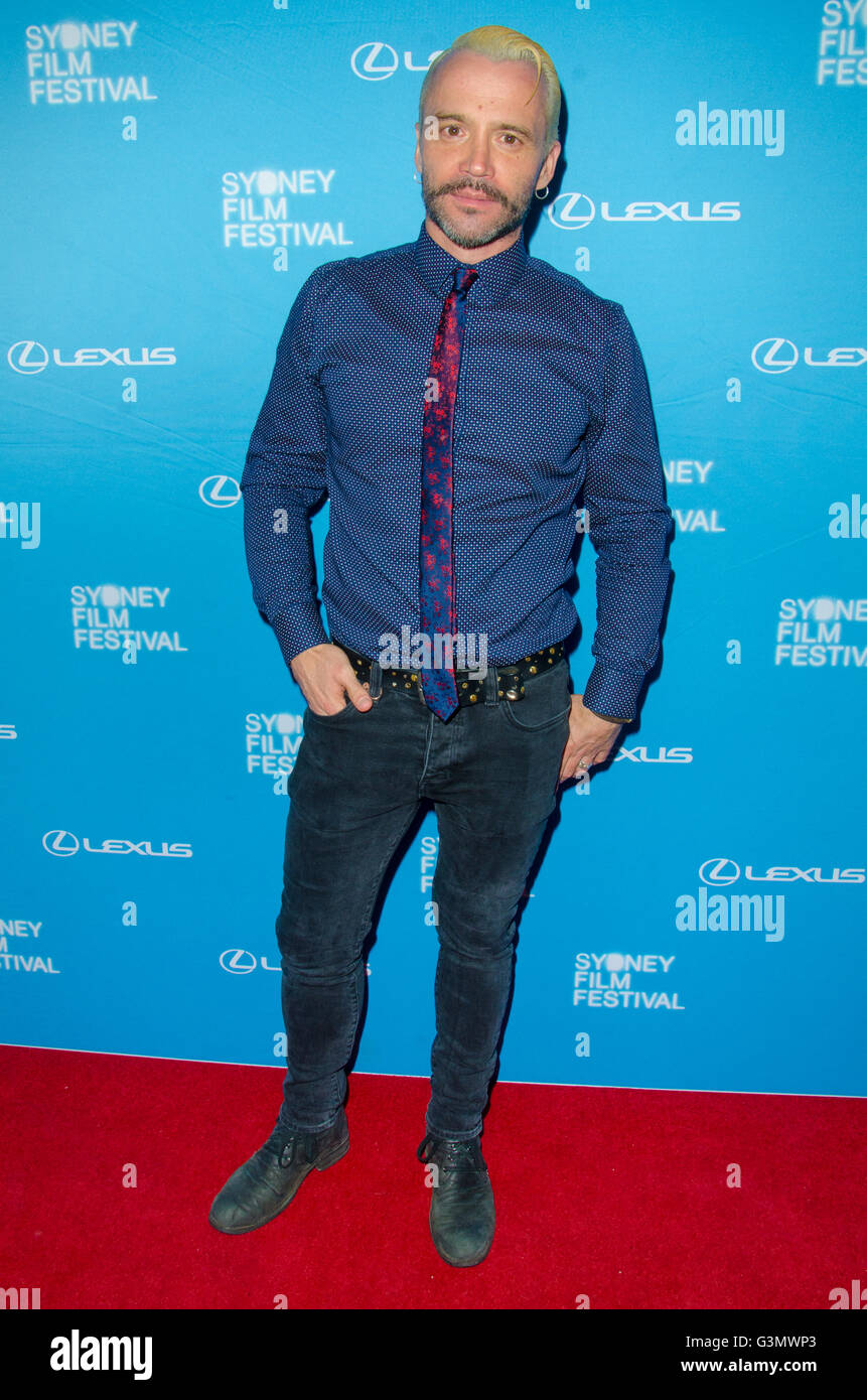 Sydney, Australia. 14th June, 2016. VIP's and celebrities walk the red carpet ahead of the MESSiAH and Blood Father Movie Premiere events. These two red carpet premiere events were apart of the Sydney Film Festival.  Pictured is Damian Walshe-Howling Credit:  mjmediabox/Alamy Live News Stock Photo