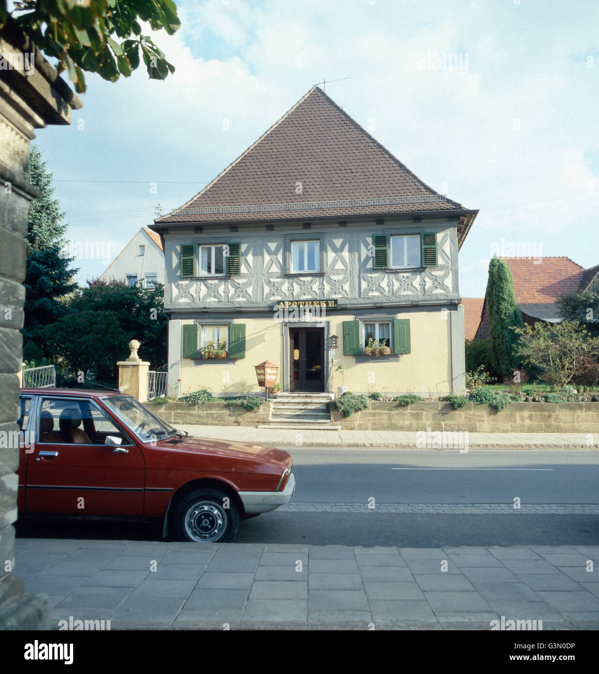 Reise durch Franken, Deutschland 1980er Jahre. Journey through Franconia, Germany 1980s. Stock Photo