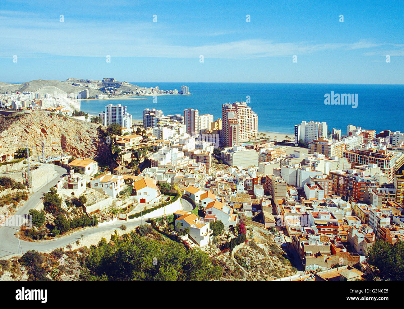 Overview. Cullera, Valencia province, Comunidad Valenciana, Spain. Stock Photo