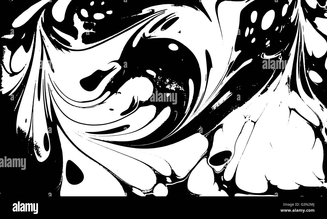 Vector black and white marbled abstract background Stock Vector Image ...