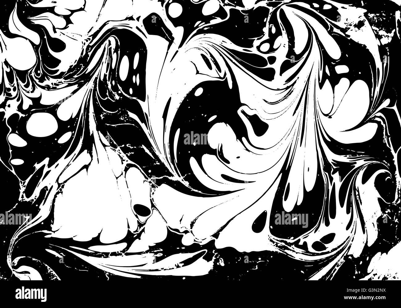 Vector black and white marbled abstract background Stock Vector Image ...