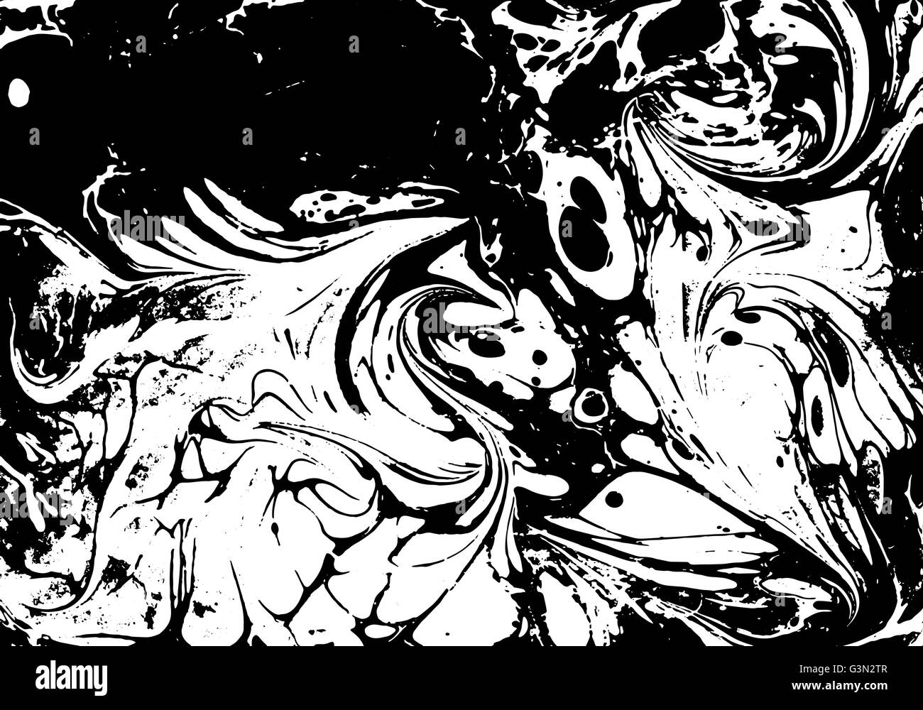 Vector black and white marbled abstract background Stock Vector Image ...